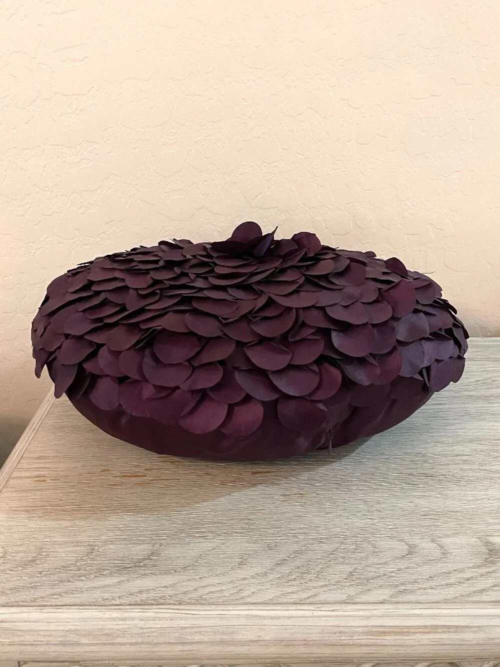 Round Petal Pillow Flower Purple 3D